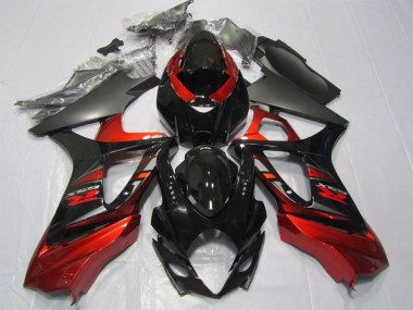 Kit Carena Moto Suzuki GSXR 1000 2007-2008 - Rosso Nero Lucido Fabbrica