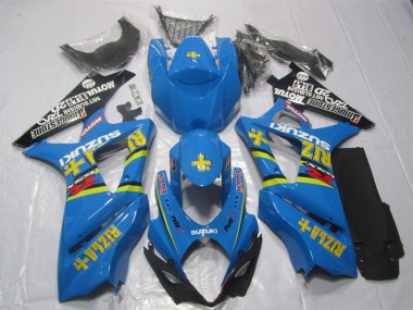 Kit Carena Moto ABS Suzuki GSXR 1000 2007-2008 - Blu Oro Nero Rizla Fabbrica