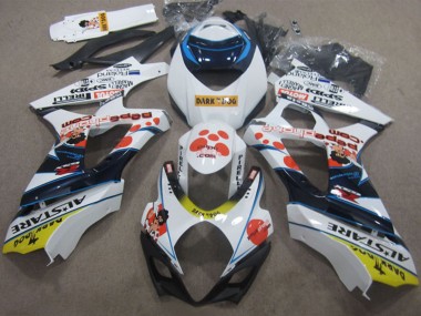 Carena Moto Suzuki GSXR 1000 2007-2008 - Bianco Rosso Blu Giallo Dark Dog Fabbrica