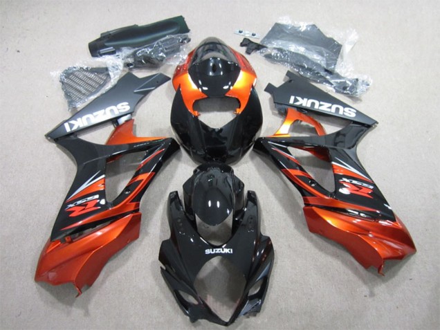 Carena Moto Suzuki GSXR 1000 2007-2008 - Nero Lucido Arancia