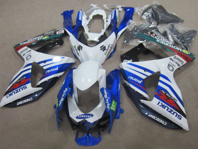 Carena Moto Suzuki GSXR 1000 2009-2016 - Bianco Blu Rosso Samsung