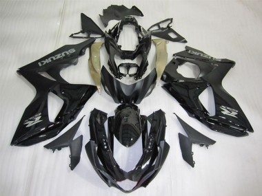 Carena Moto Suzuki GSXR 1000 2009-2016 - Nero Lucido Argento Decal Fabbrica