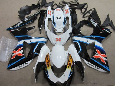 Carena Moto Suzuki GSXR 1000 2009-2016 - Bianco Blu Giallo Nero Brux Dark Dog Fabbrica