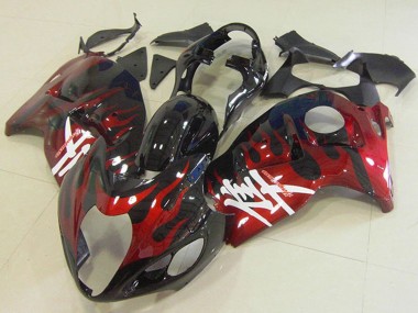 Carena Moto Suzuki GSXR 1300 Hayabusa 1996-2007 - Nero Lucido Rosso Fiamma Fabbrica