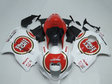 Carena Moto Suzuki GSXR 1300 Hayabusa 1996-2007 - Bianco Rosso Lucky Strike Motul Fabbrica