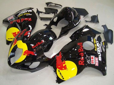 Carena Moto Suzuki GSXR 1300 Hayabusa 1996-2007 - Nero Lucido Giallo Red Bull Fabbrica