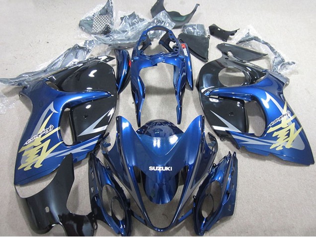 Carena Moto Suzuki GSXR 1300 Hayabusa 2008-2020 - Blu Bianco Oro Decal