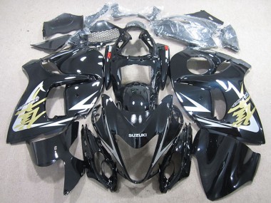 Carena Moto Suzuki GSXR 1300 Hayabusa 2008-2020 - Nero Lucido Bianco Oro Decal Fabbrica