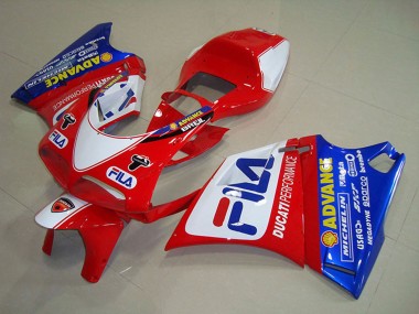 Carena Moto Ducati 748 1993-2005 - Bianco Rosso Blu Fila Fabbrica