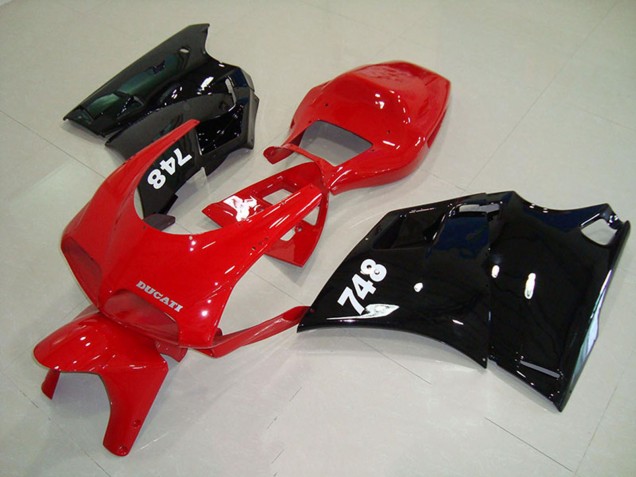 Carena Moto Ducati 748 1993-2005 - Rosso Nero Lucido