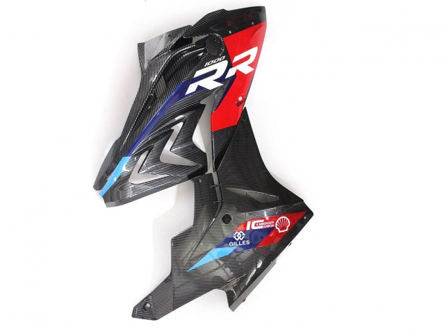 Carena Moto BMW S1000RR 2015-2016 - Blu Rosso Fibra di Carbonio