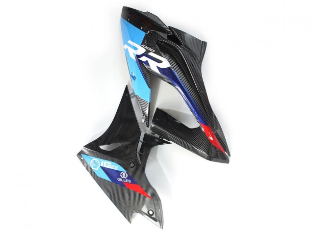 Carena Moto BMW S1000RR 2015-2016 - Blu Rosso Fibra di Carbonio