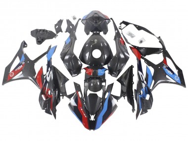 Carena Moto BMW S1000RR 2023-2024 - Blu Rosso Fibra di Carbonio Fabbrica
