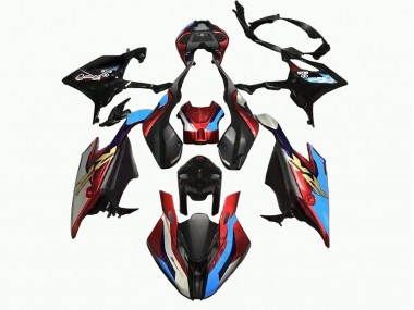 Carena Moto BMW S1000RR 2019-2022 - Nero Blu Rosso Oro Stile di Corsa Fabbrica