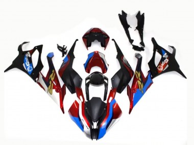 Carena Moto BMW S1000RR 2019-2022 - Nero Blu Rosso Oro Stile di Corsa Fabbrica