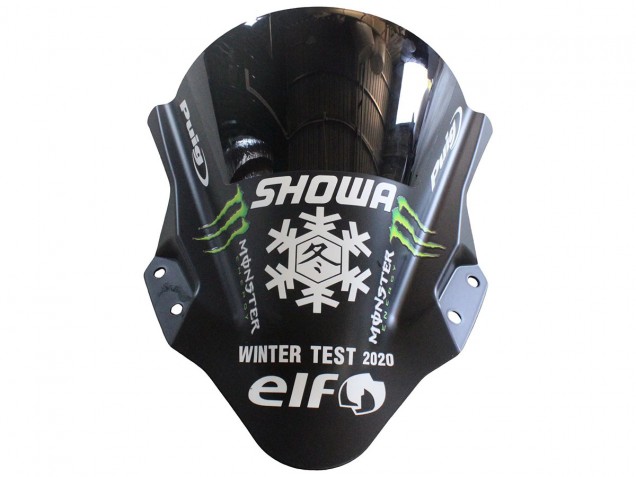 Carena Moto Kawasaki EX400 2018-2024 - Nero Opaco Verde Mostro Showr Nevicare
