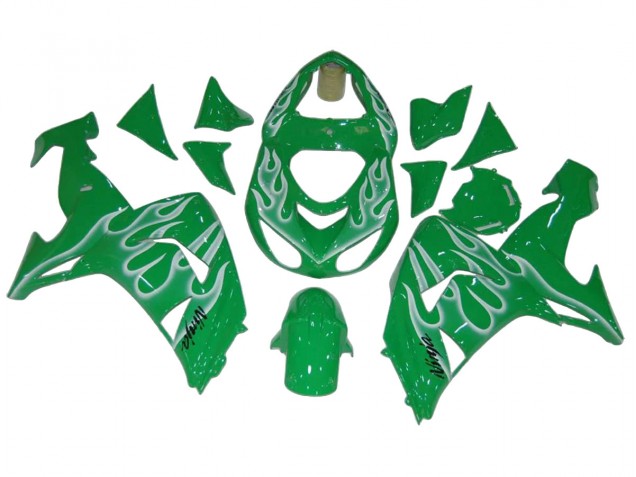 Carena Moto Kawasaki ZX10R 2006-2007 - Verde Bianco Fiamma