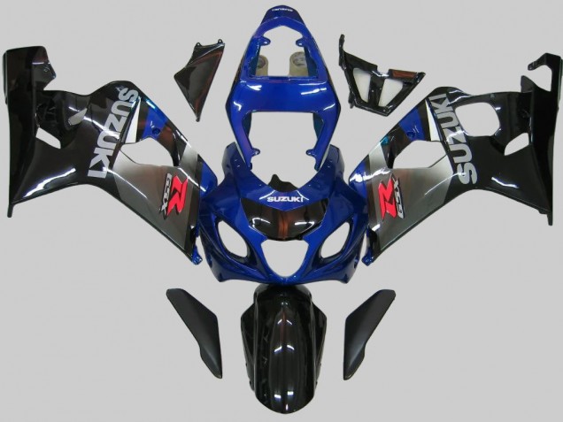 Carena Moto Suzuki GSXR 600/750 2004-2005 - Blu Grigio Nero Lucido