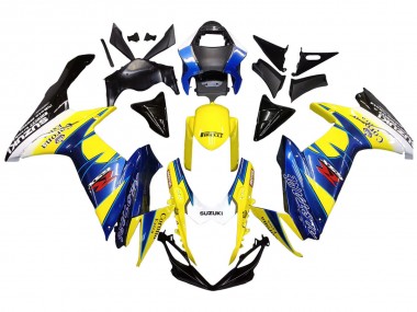 Carena Moto Suzuki GSXR 600/750 2011-2024 - Giallo Blu Bianco Nero Corona Extra Alstare Fabbrica