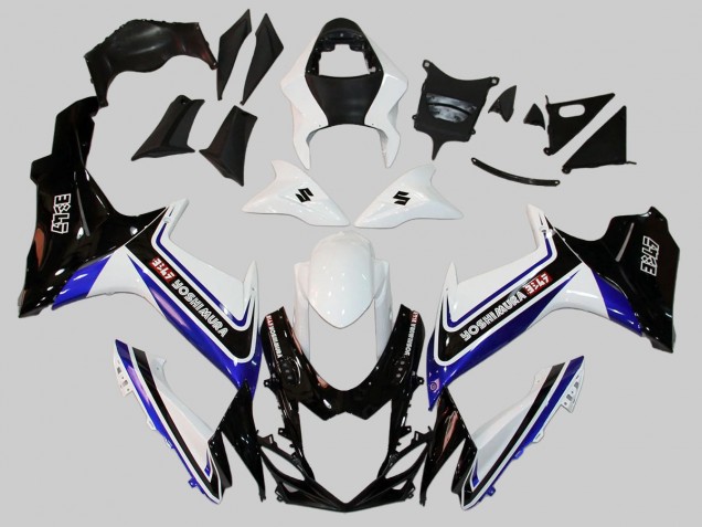 Carena Moto Suzuki GSXR 600/750 2011-2024 - Bianco Blu Nero Alstare