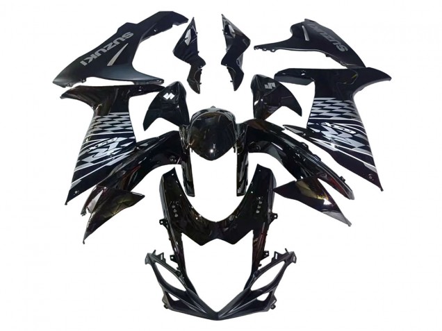 Carena Moto Suzuki GSXR 600/750 2011-2024 - Nero Lucido Argento