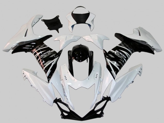 Carena Moto Suzuki GSXR 600/750 2011-2024 - Bianco Nero Lucido