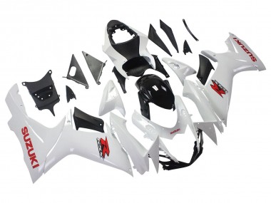 Carena Moto Suzuki GSXR 600/750 2011-2024 - Bianco Nero Lucido Rosso Decal Fabbrica