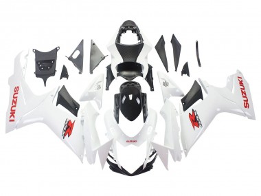Carena Moto Suzuki GSXR 600/750 2011-2024 - Bianco Nero Lucido Rosso Decal Fabbrica