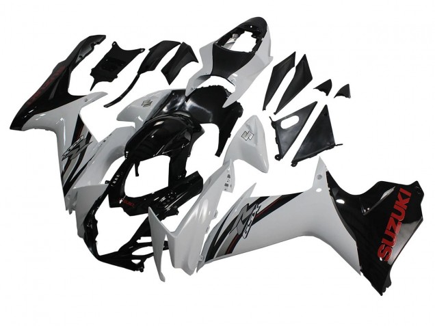 Carena Moto Suzuki GSXR 600/750 2011-2024 - Bianco Nero Lucido
