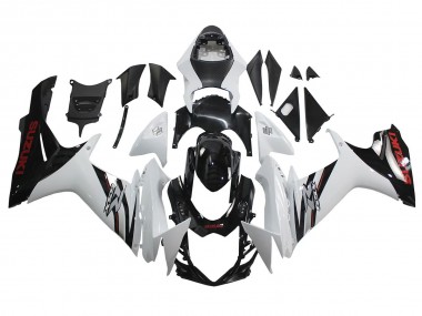 Carena Moto Suzuki GSXR 600/750 2011-2024 - Bianco Nero Lucido Fabbrica