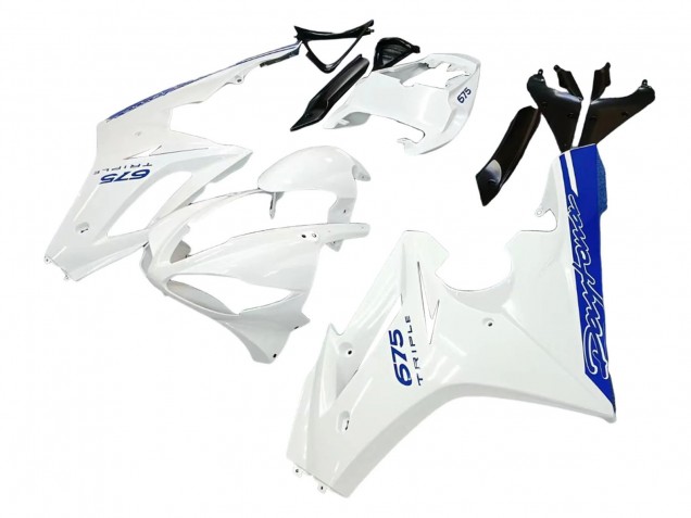 Carena Moto Triumph Daytona 675 2006-2008 - Bianco Blu