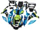 Carena Moto Yamaha YZF R1 2015-2019 - Blu Verde Nero Squalo