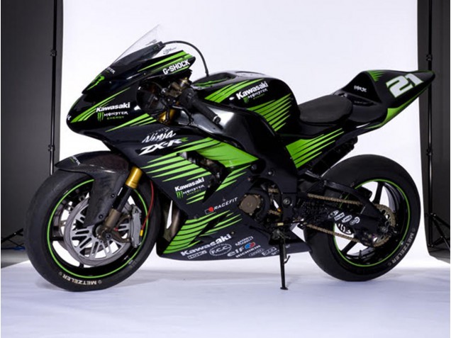 Carena Moto Kawasaki ZX10R 2006-2007 - Nero Lucido Verde Bianco